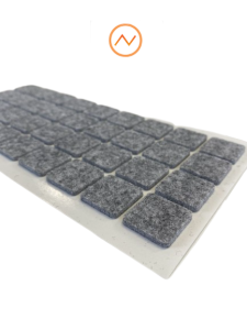 Podkładka filcowa szara twarda gr.3mm 20x20mm (36szt) 